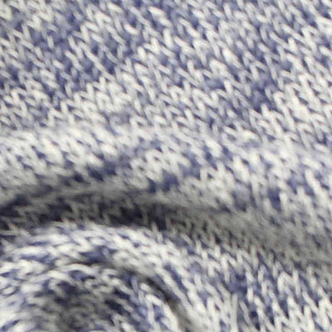 Blue Marl Chunky Knit, Viscose-Poly, 161 gsm