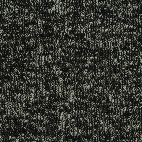 Black Marl Jersey Knit, Polyester, 265 gsm