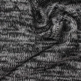Black Marl Chunky Knit, Viscose-Poly
