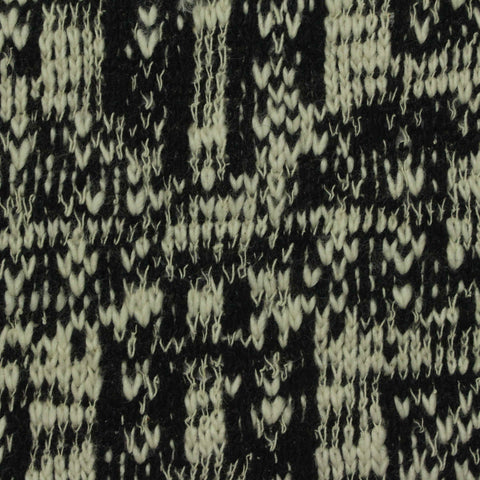 Black Abstract Jersey Knit, Cotton-Poly