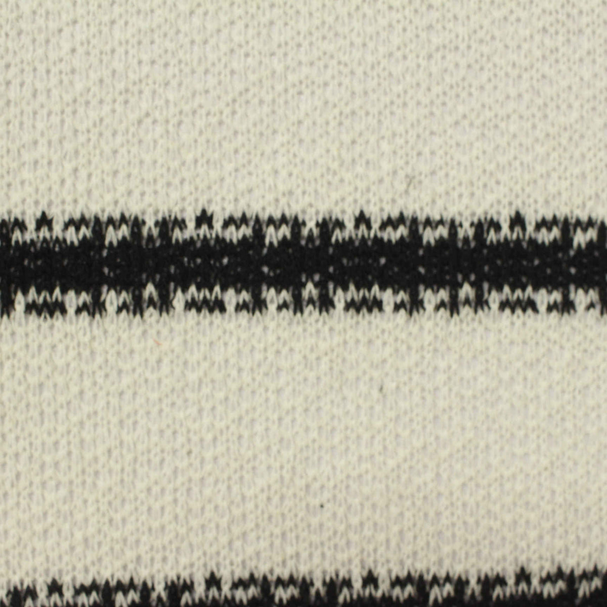 Black Horizontal-Stripe Chunky Knit, Polyester, 186 gsm