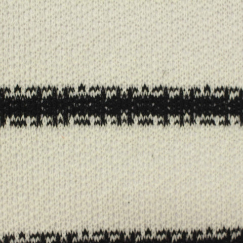 Black Horizontal-Stripe Chunky Knit, Polyester, 186 gsm