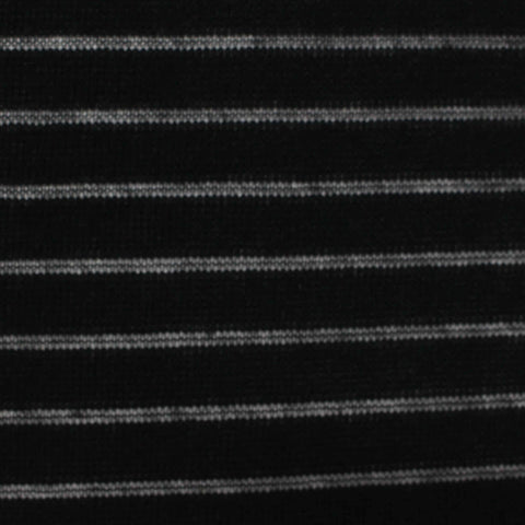Grey Horizontal-Stripe Chunky Knit, Polyester, 165 gsm