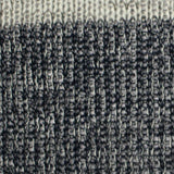 Dark Grey Horizontal-Stripe Chunky Knit, Poly-Viscose — texture