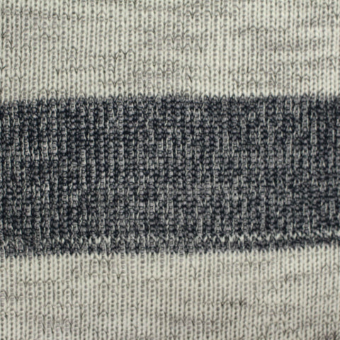 Dark Grey Horizontal-Stripe Chunky Knit, Poly-Viscose, 200 gsm