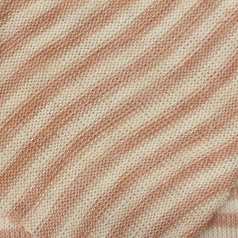 Cream Stripes Chunky Knit, Viscose-Poly