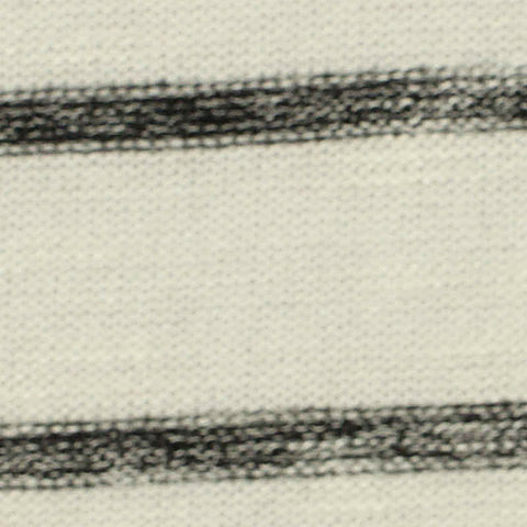 Black Horizontal-Stripe Chunky Knit, Poly-Viscose, 220 gsm, 150 cm