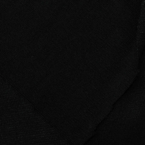 Polyester Stretch Chunky Knit Fabric, 163 gsm, 170 cm — Black