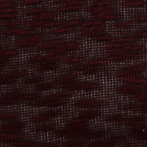 Dark Red Marl Chunky Knit, Viscose-Poly, 165 gsm