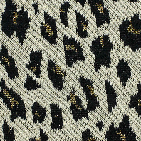 Cream Leopard Jacquard, Cotton