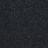 Dark Grey Heathered-Marl Rib Knit, Poly-Cotton