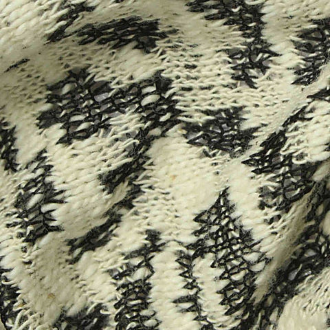 Black Abstract Chunky Knit, Viscose-Poly, 375 gsm