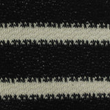Black Horizontal-Stripe Chunky Knit, Poly-Viscose