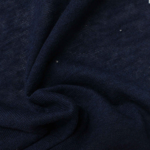 Polyester Cotton Jersey Knit Fabric, 180 gsm, 165 cm — Navy