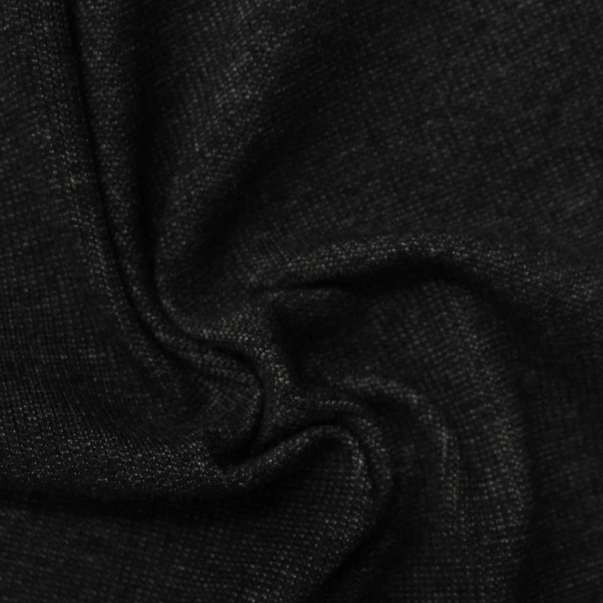 Dark Charcoal Marl Interlock Knit, Poly-Cotton