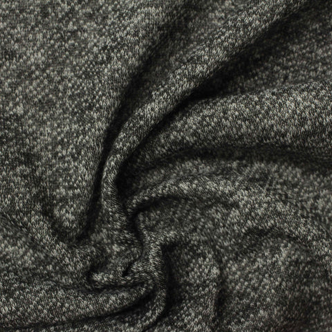 Dark Grey Marl French Terry, Polyester, 190 gsm