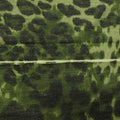 Dark Green Leopard Jacquard, Poly-Viscose