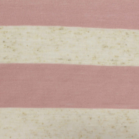 Pink Horizontal-Stripe Jersey Knit, Poly-Cotton