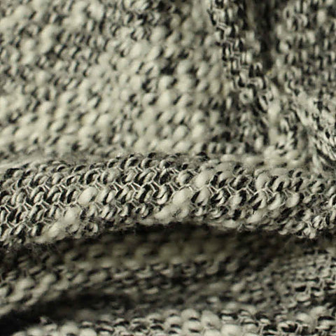 Black Marl Chunky Knit, Cotton-Poly, 220 gsm