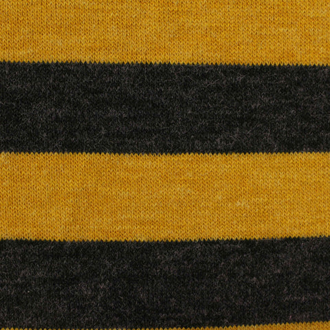 Yellow Horizontal-Stripe Chunky Knit, Poly-Acrylic