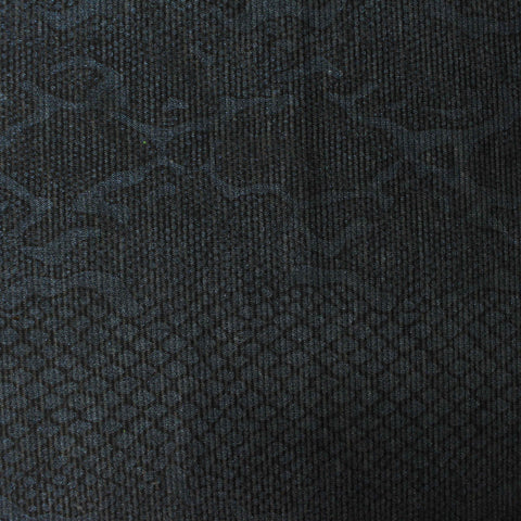 Navy Floral Chunky Knit, Poly-Viscose