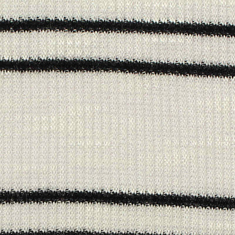 Black Horizontal-Stripe Chunky Knit, Viscose, 105 gsm