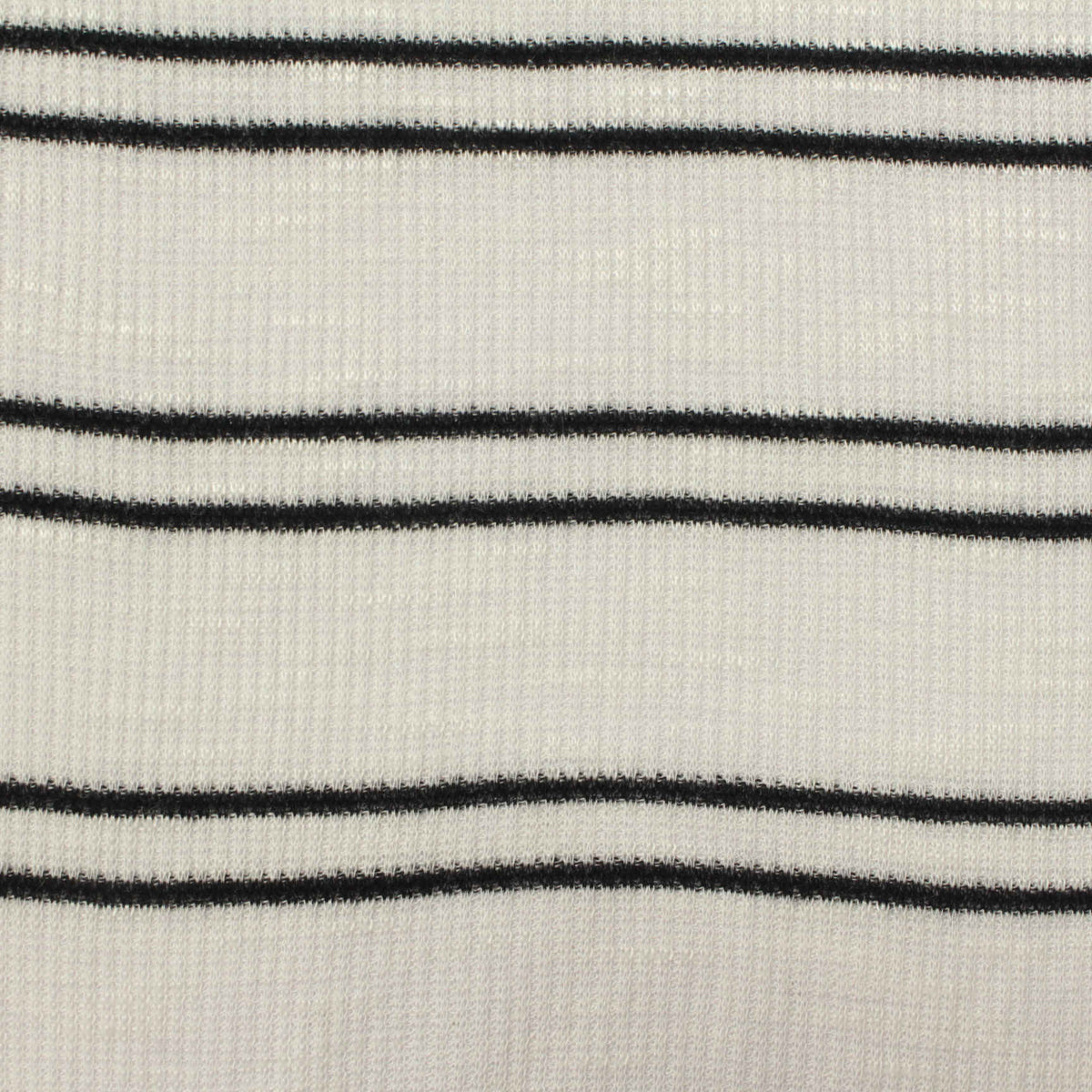 Black Horizontal-Stripe Chunky Knit, Viscose, 105 gsm