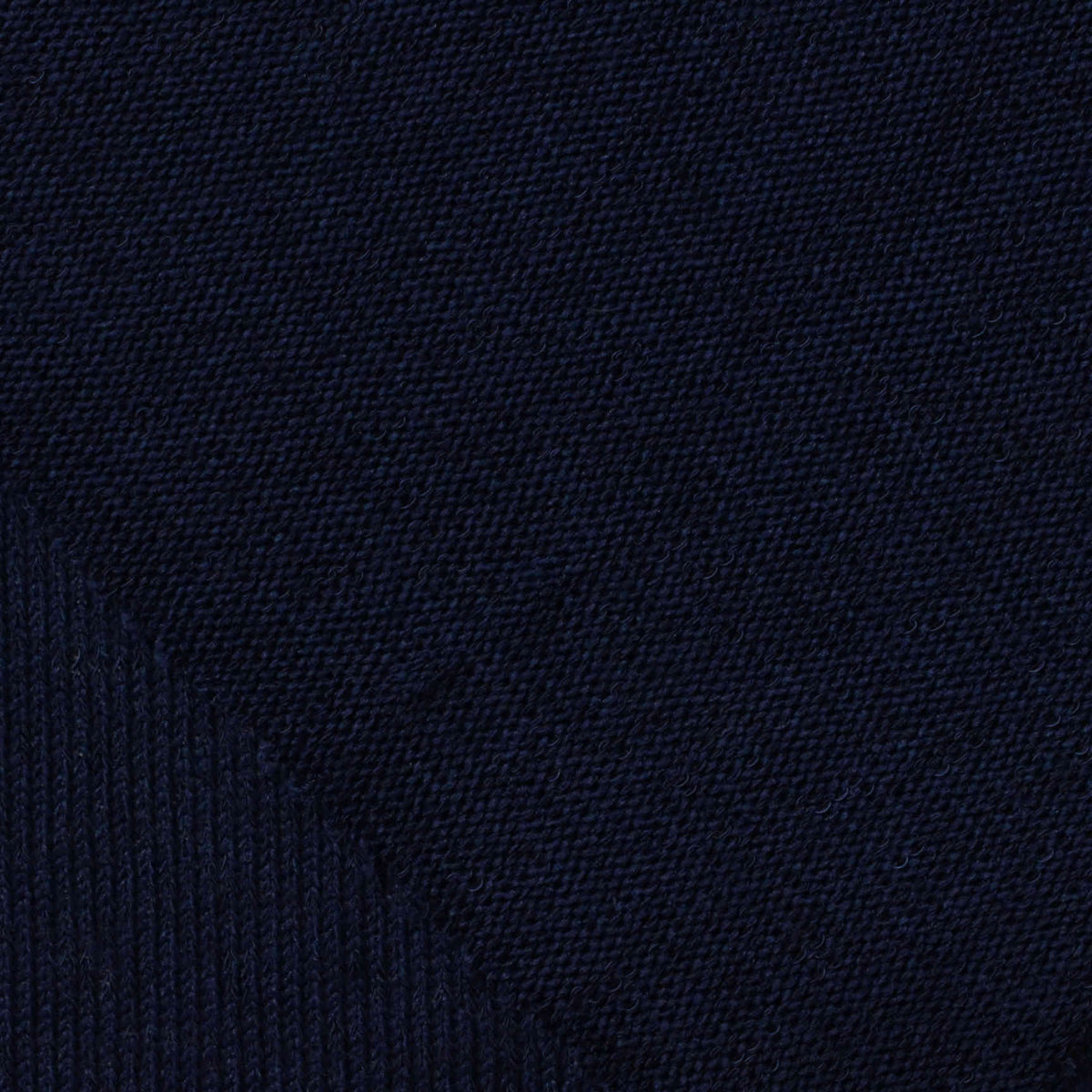 Polyester Cotton Stretch Chunky Knit Fabric, 200 gsm, 155 cm — Navy