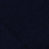 Polyester Cotton Stretch Chunky Knit Fabric, 200 gsm, 155 cm — Navy