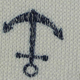 Navy Anchors Chunky Knit, Poly-Viscose — texture