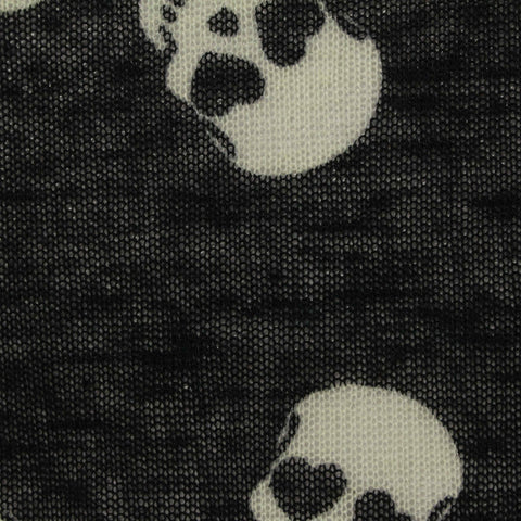 White Skull Chunky Knit, Polyester, 115 gsm, 160 cm