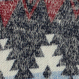 Navy Geometric Chunky Knit, Poly-Viscose — texture
