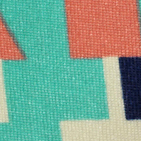 Teal Geometric Chunky Knit, Polyester