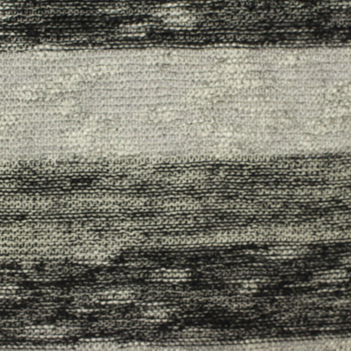Grey Horizontal-Stripe Chunky Knit, Viscose-Poly, 247 gsm