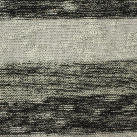 Grey Horizontal-Stripe Chunky Knit, Viscose-Poly, 247 gsm