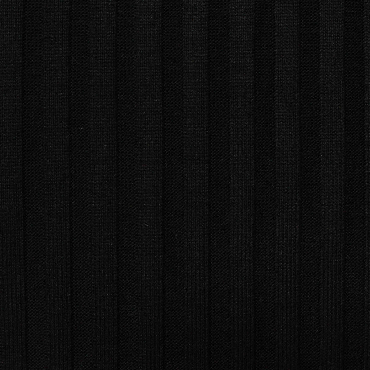 Polyester Viscose Stretch Rib Knit Fabric, 255 gsm, 165 cm — Black
