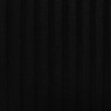 Polyester Viscose Stretch Rib Knit Fabric, 255 gsm, 165 cm — Black