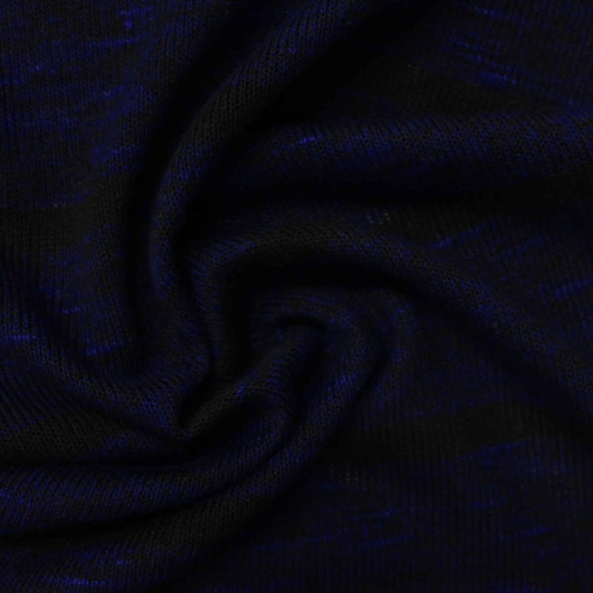 Dark Blue Marl Chunky Knit, Poly-Viscose, 215 gsm