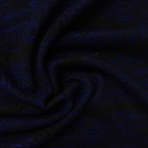 Dark Blue Marl Chunky Knit, Poly-Viscose, 215 gsm