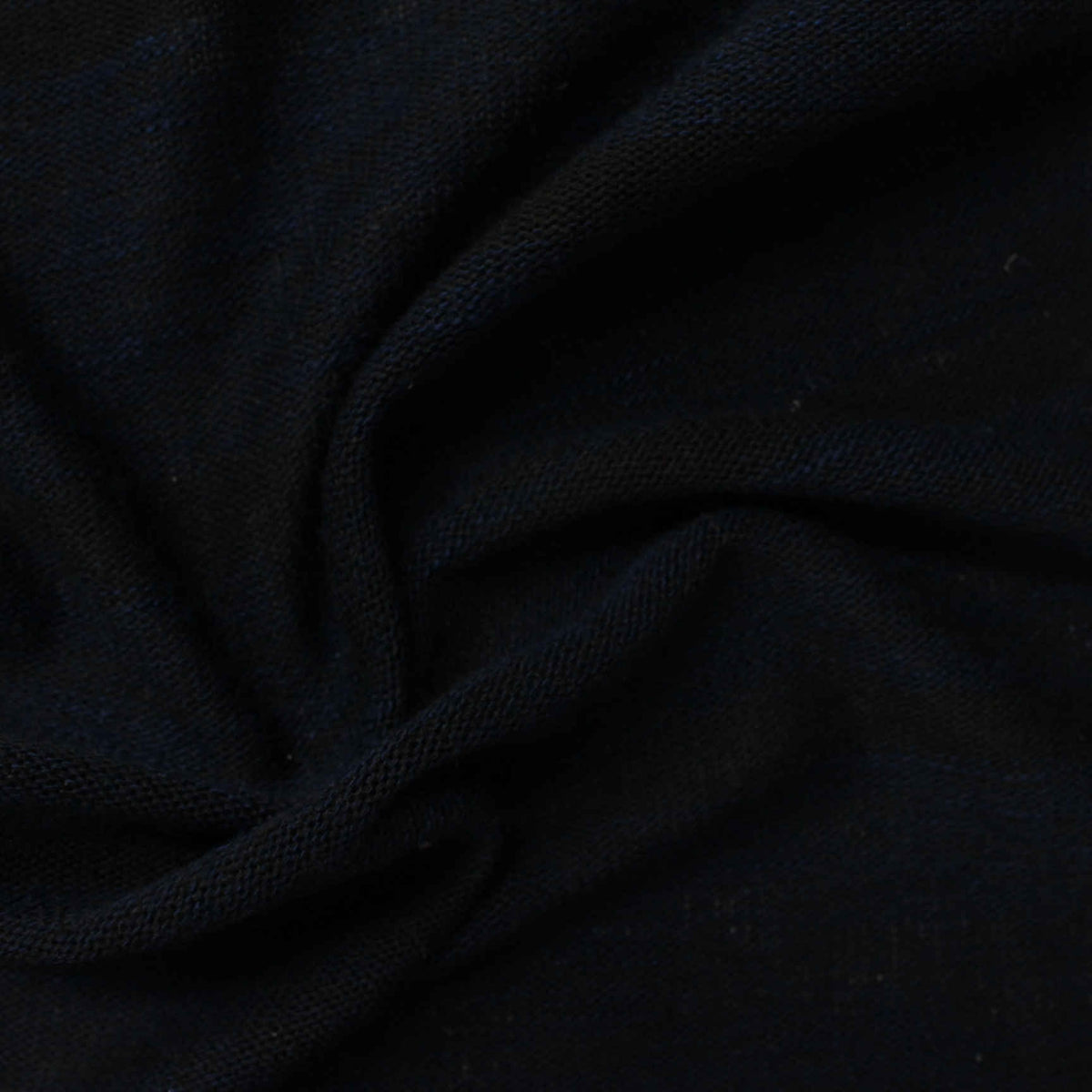 Slub Polyester Viscose Stretch Chunky Knit Fabric, 235 gsm, 160 cm — Navy