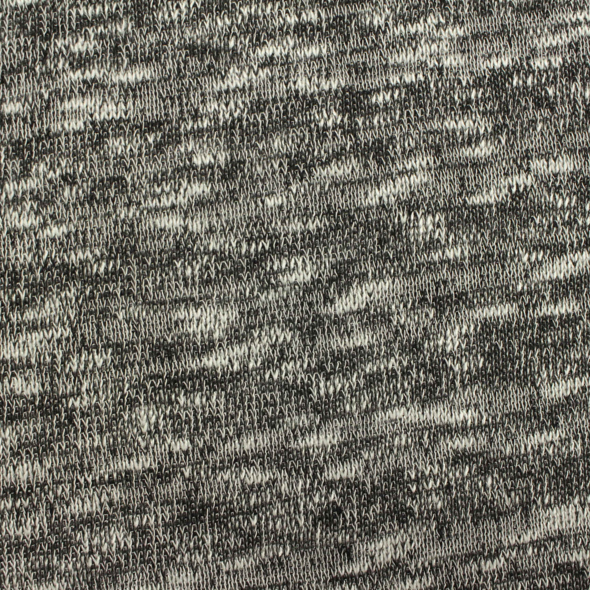 Black Heathered-Marl Chunky Knit, Poly-Viscose, 230 gsm