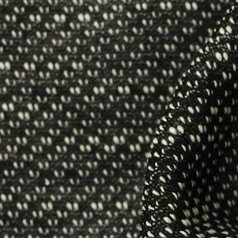 Black Marl Chunky Knit, Cotton-Poly, 163 gsm