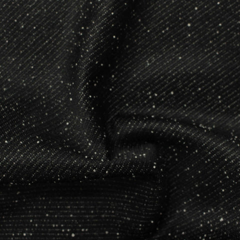 Black Flecks Chunky Knit, Viscose-Poly