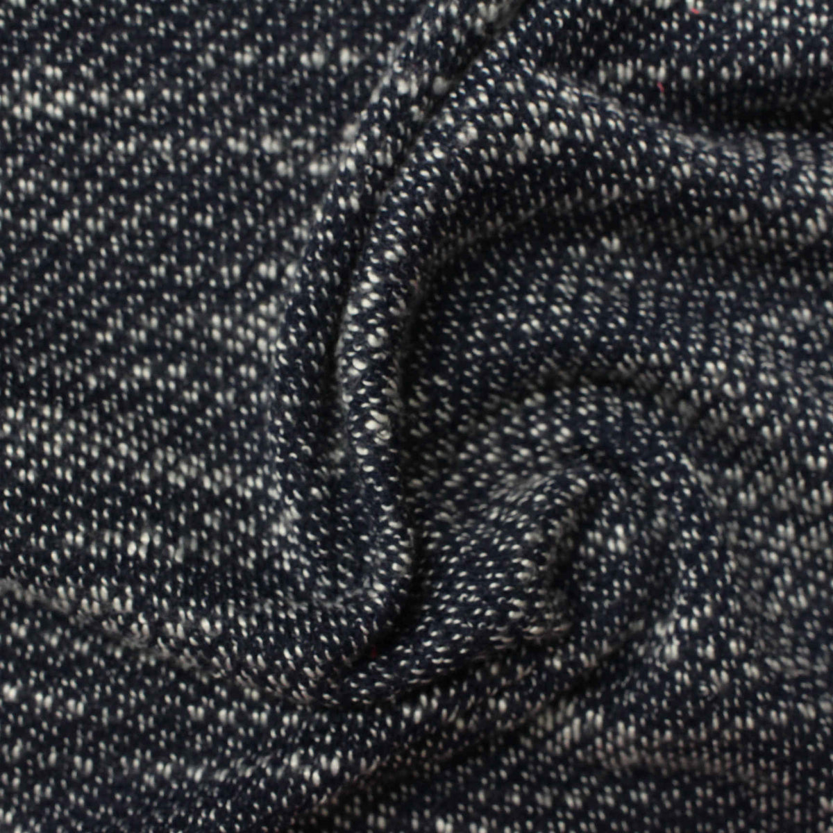 Navy Marl Chunky Knit, Poly-Viscose, 187 gsm