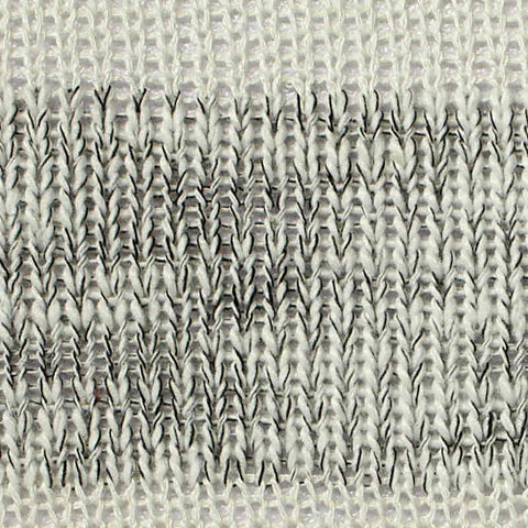 Light Grey Horizontal-Stripe Chunky Knit, Viscose-Poly, 300 gsm