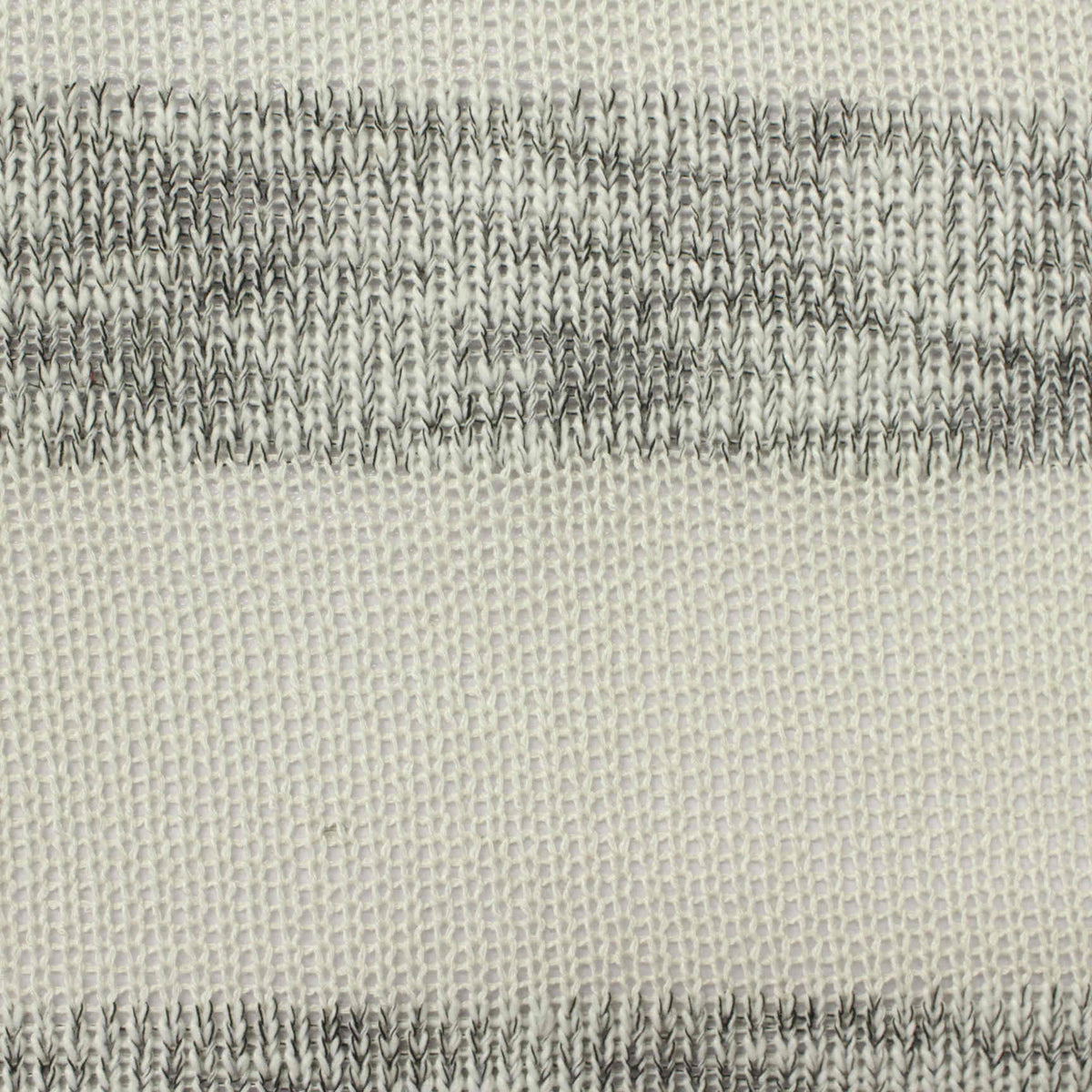 Light Grey Horizontal-Stripe Chunky Knit, Viscose-Poly, 300 gsm