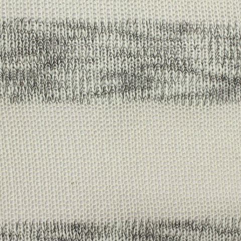 Light Grey Horizontal-Stripe Chunky Knit, Viscose-Poly, 300 gsm