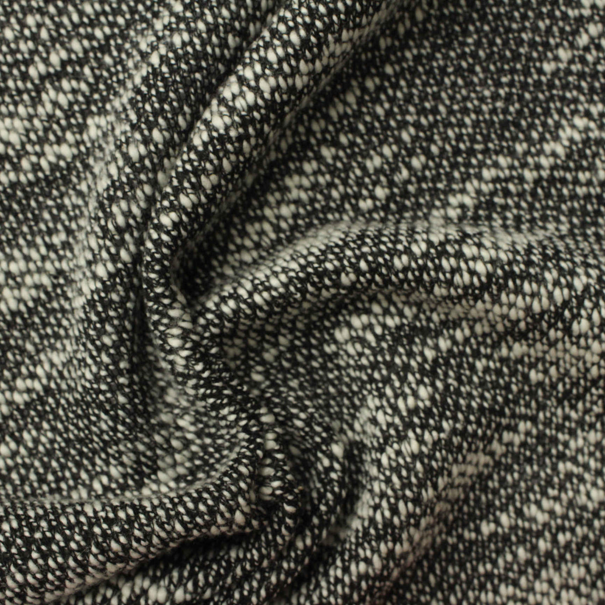 Black Marl Chunky Knit, Poly-Viscose, 184 gsm
