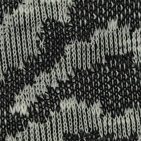 Black Leopard Chunky Knit, Polyester, 183 gsm