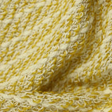 Yellow Marl Chunky Knit, Polyester — texture